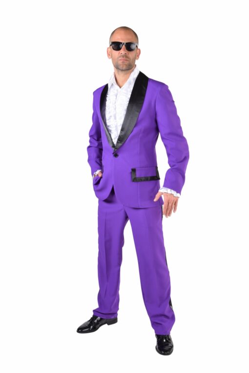 Old School Prom Suit - Purple / Black