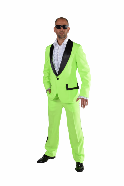 Old School Prom Suit - Lime / Black