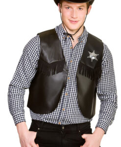 Cowboy Waistcoat - Black