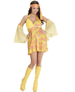 70's Yellow Flower Dress