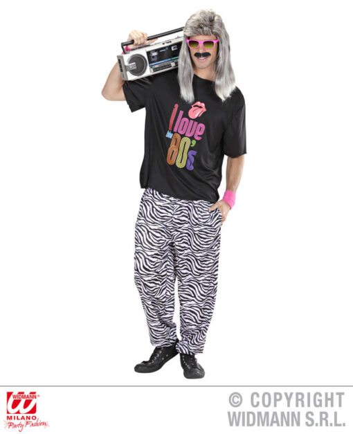 80's Baggy Trousers - Black/White - Image 2