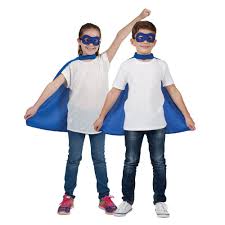 Super Hero Cape & Mask - Blue