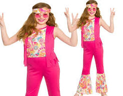 Girls Groovy Hippie Costume