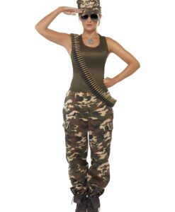 Deluxe Khaki Camo Costume - female