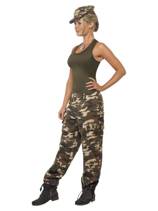 Deluxe Khaki Camo Costume - female - Image 2