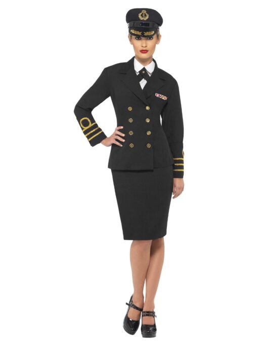 Navy Officer - Ladies , Black