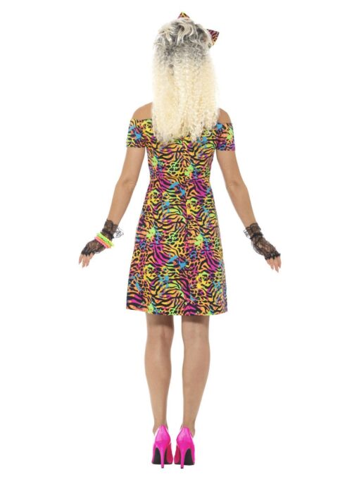 80's Neon "Party Animal" Dress - Image 3