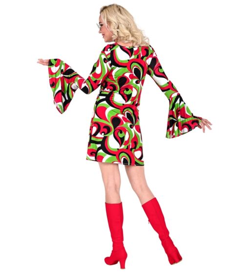 70's Dress , Green & Red - Image 4