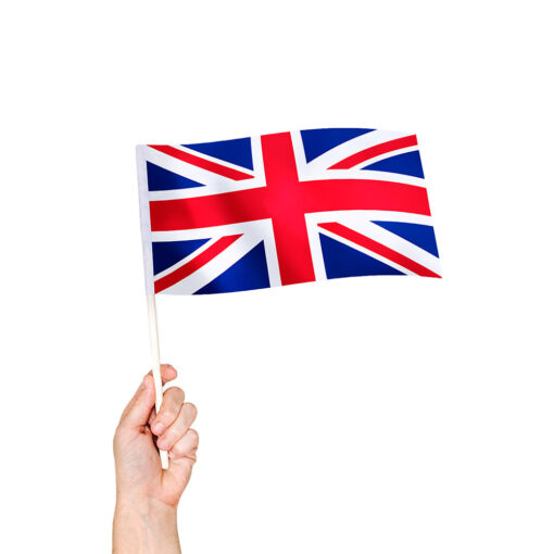 12 x Union Jack Hand held Flags 30 x 17 cm