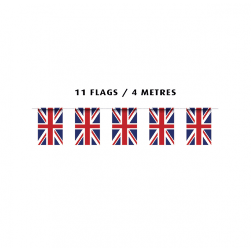 Bunting - 11 Flags , 4 meters Union Jack