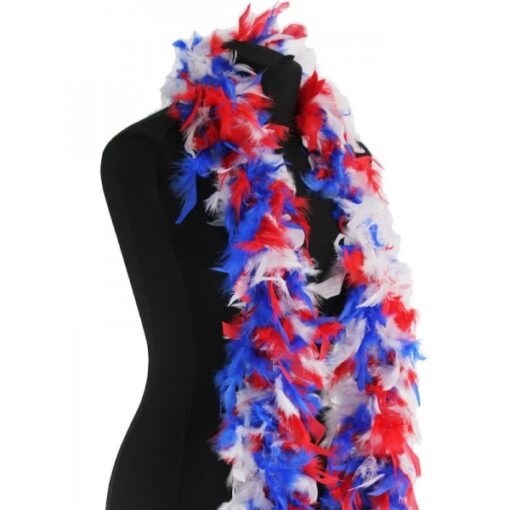 Feather Boa - Red / White / Blue - Image 2
