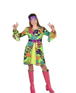 60's / 70's Green Peace Hippie Dress