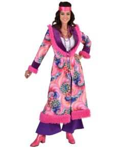 Ladies Hippie Coat - Pink/Purple