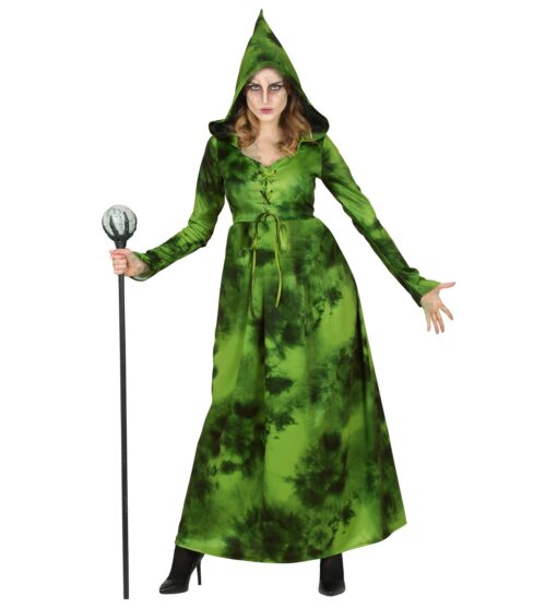 Halloween - Forest Witch , Hooded Green
