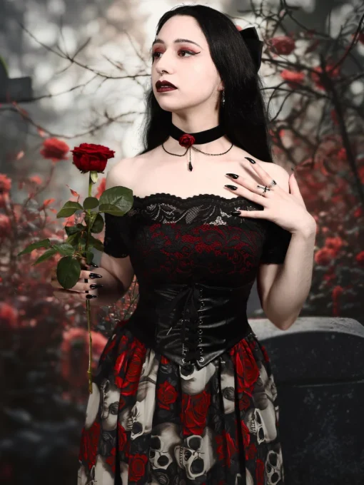 Halloween - Day of Dead Rose Dress , 14 - Image 6