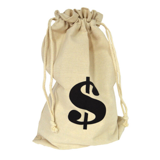 100 % cotton - Western Money " BANK" Bag - Cowboy / Convict / Gold Digger