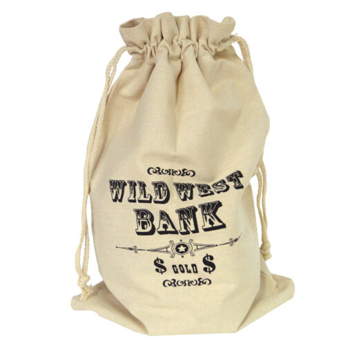 100 % cotton - Western Money " BANK" Bag - Cowboy / Convict / Gold Digger - Image 2