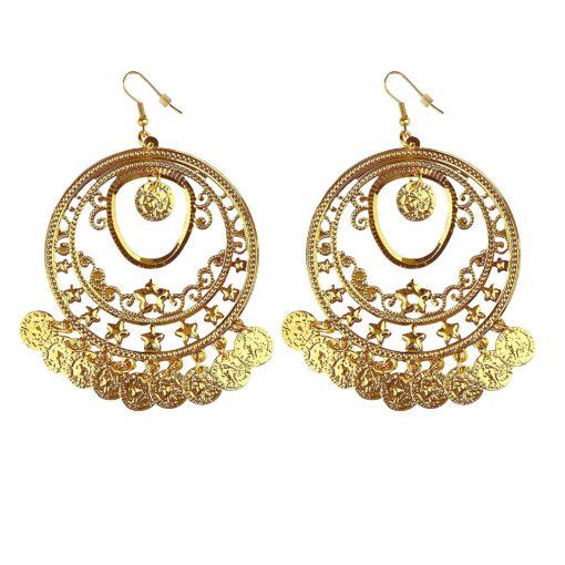 Gypsey Earrings , Gold Coin