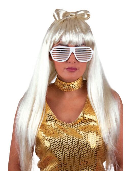 Long Wig with Bow - Pop Star / Lady Gaga