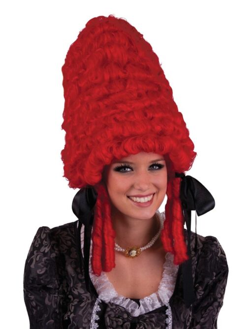 Pompadour Wig - Red , Dame , Theatre , Queen Charlotte