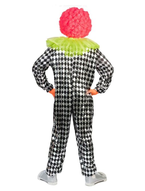 Circus Clown - Harlequin Check , Black / Silver - Image 4