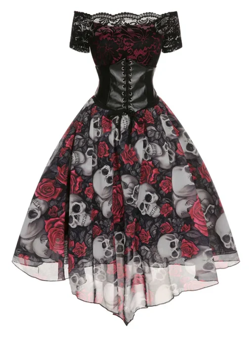 Halloween - Day of Dead Rose Dress , 14