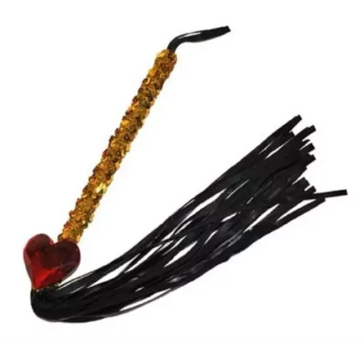 Valentines Day Flogger - Whip with Sequins / Heart