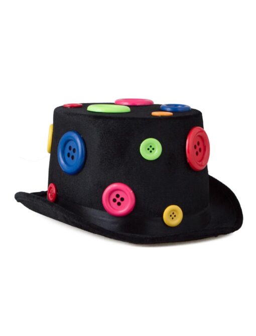Top Hat with Buttons - Clown / Mad Hatter