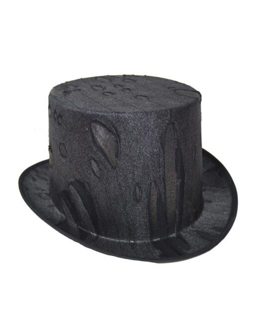 Distressed / Aged Top Hat - Black