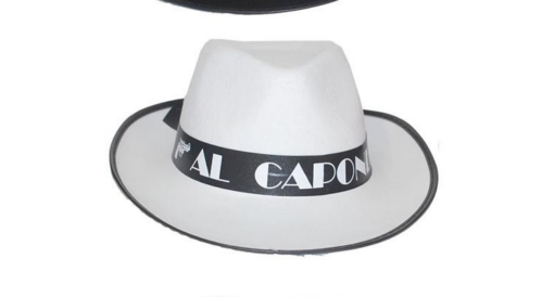 Al Capone / Gangster Trilby Hat - White