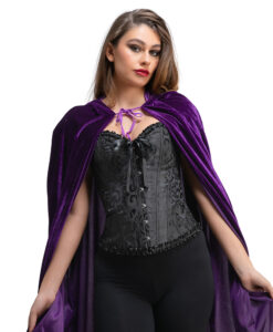 Deluxe Satin/Lace Corset - Black