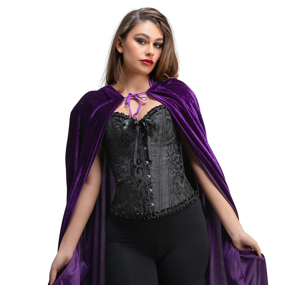 Deluxe Satin/Lace Corset - Black