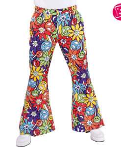 Gents “Hippie Smile” Pattern Flares – Retro 60s / 70s Style
