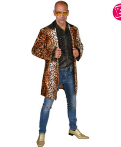 Gents Furry Leopard Print Jacket – 70s Pimp / 90s Crystal Maze Style