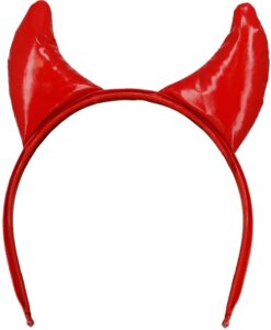 Alternative view of Devil Horns – Red Shiny PVC on Headband
