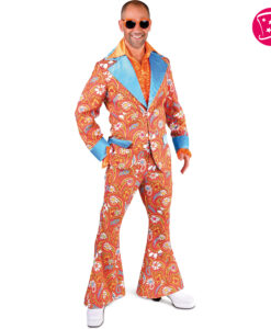 70s Orange Paisley Pimp Suit
