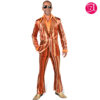 Orange / Brown 70s Pimp Suit / Austin Powers – Flares & Jacket with Satin Shirt