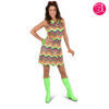 Neon Zig Zag Dress – Retro 60s / 70s / 80s Style