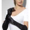 Temptress Gloves – Black Long Ruched