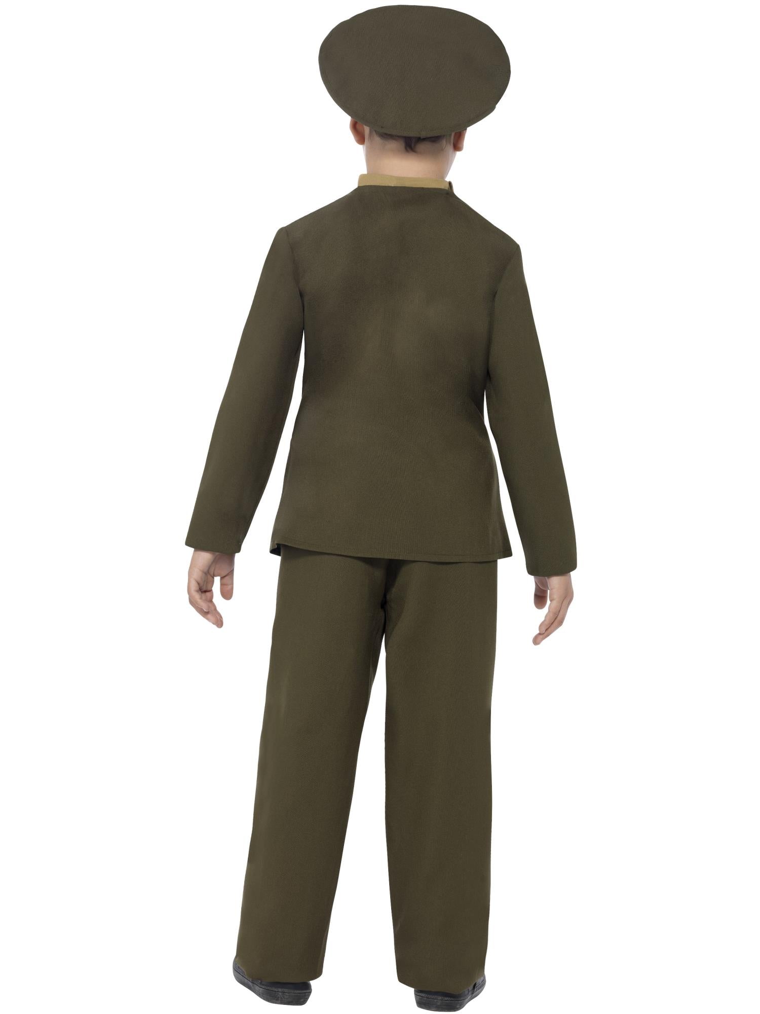 Boys Army Officer Costume – Green Military Outfit - Image 3