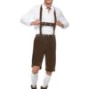 Bavarian Man Costume – Brown Lederhosen Outfit