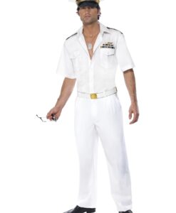 Licensed Top Gun Captain Costume – White Officer Uniform