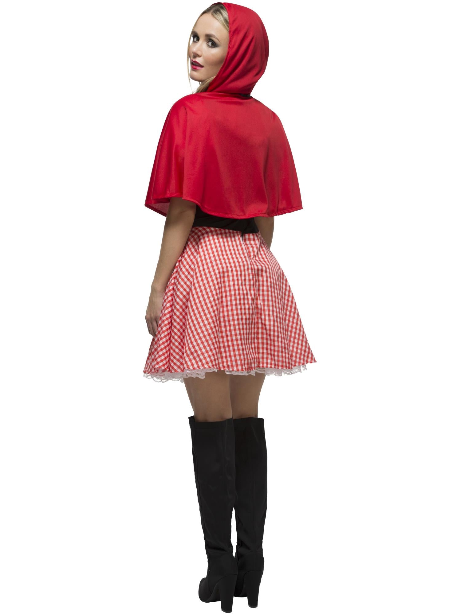 Fever Red Riding Hood Costume – Red Bodice-Style Dress & Hooded Cape - Image 3