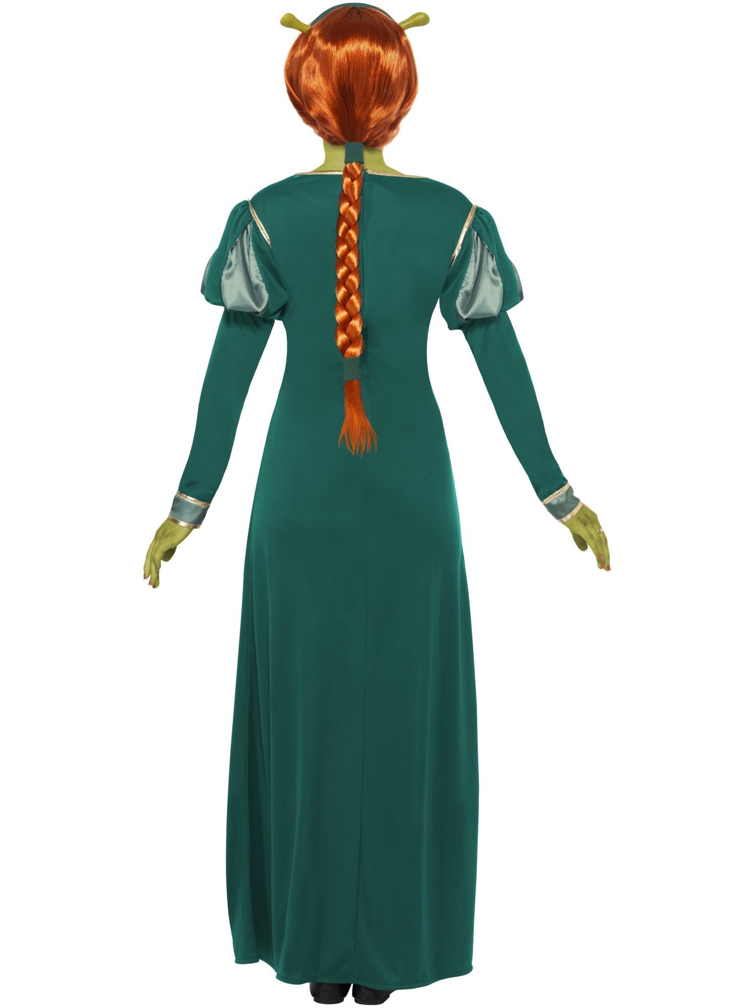 Licensed Shrek Fiona Costume – Green Dress, Wig & Headband - Image 3