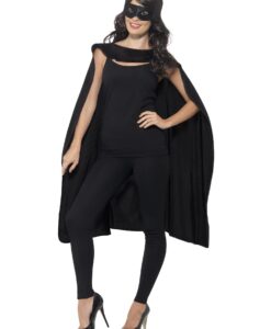 Alternative view of Black Cape & Eye mask Set – Adult Unisex