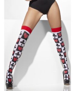 Alternative view of Opaque Hold-Ups – White with Poker Pattern