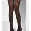Sheer Tights – Black with Vertical Stripes