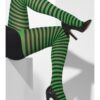 Opaque Tights – Green & Black Striped