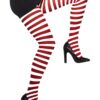 Opaque Tights – Red & White Striped