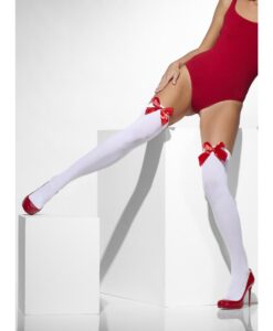Alternative view of Opaque Hold-Ups – White with Red Bows
